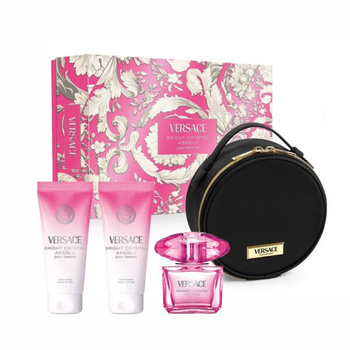Versace Bright Crystal Absolu Woman Set Damski Zestaw: Woda perfumowana 90ml + Żel pod Prysznic 100ml + Balsam 100 ml + Kosmetyczka