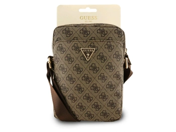 GUESS Zip 4G Triangle - Torebka na telefon brązowa