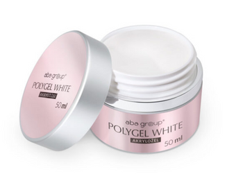 Aba Group Akrylo-Żel White PolyGel Profesjonalny Kryjący Żel w Odcieniu Śnieżnej Bieli 50ml
